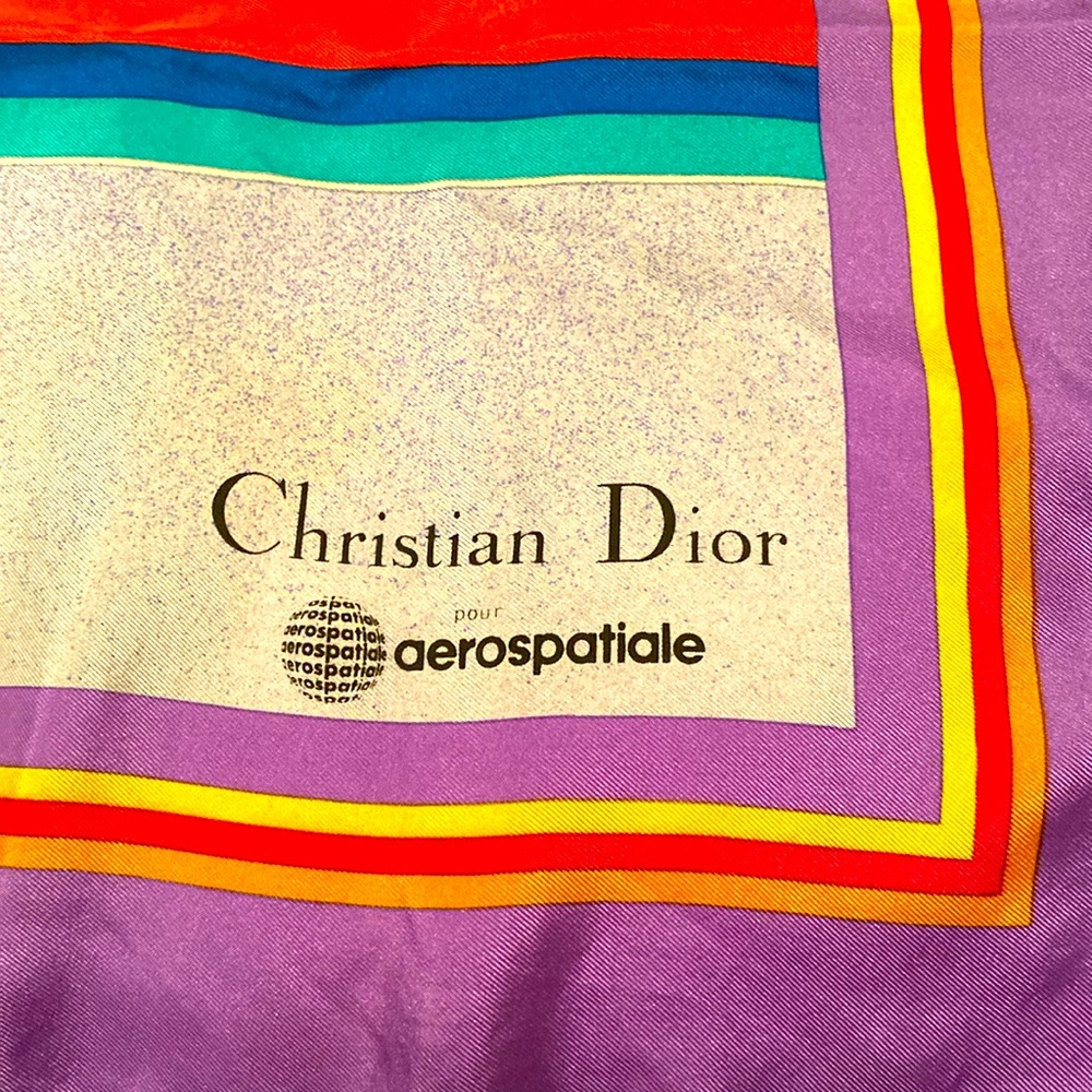 Christian Dior pour aerospatiale Silk Scarf - Rare